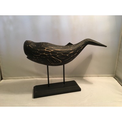 Black Whale Wood Crafted Collectable Home Decor   322900562011